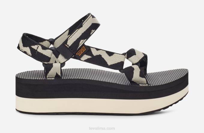 plataforma plana universal para mujer XV6651 equilibrio negro Teva