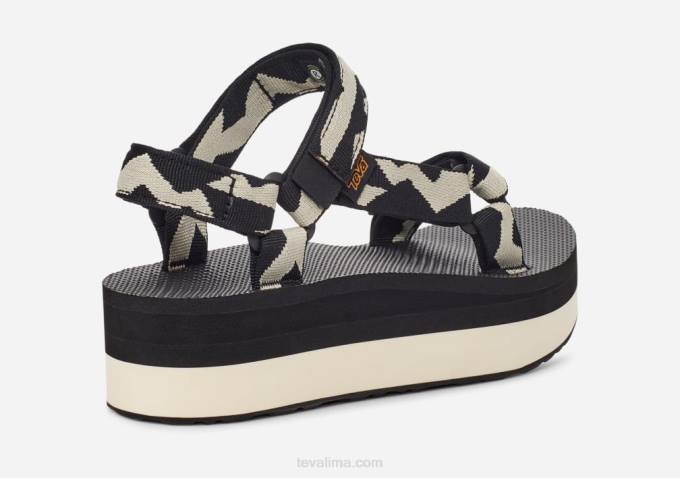 plataforma plana universal para mujer XV6651 equilibrio negro Teva