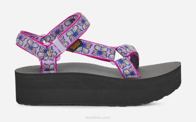 plataforma plana universal para mujer XV6653 mariposa lila Teva