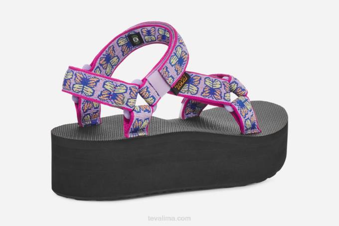 plataforma plana universal para mujer XV6653 mariposa lila Teva