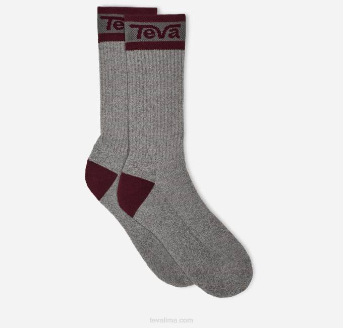 calcetines de equipo universitario de todos los géneros XV66300 gris/burdeos Teva